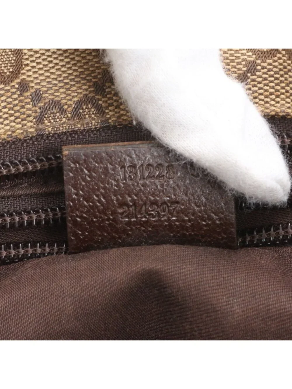 Gucci GG Canvas Sherry Line Leather Tote Shoulder Hand